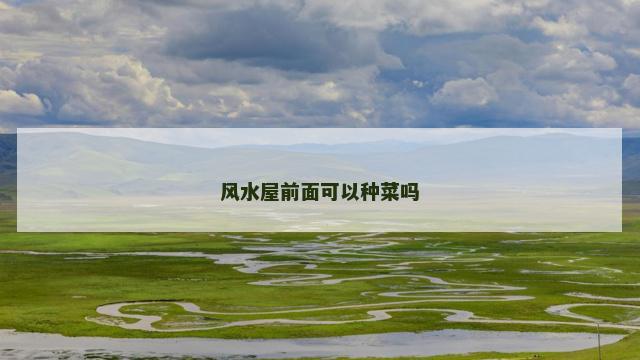 风水屋前面可以种菜吗