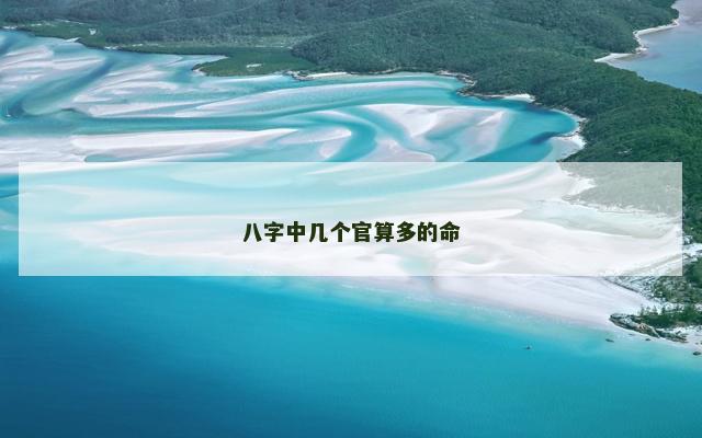 八字中几个官算多的命