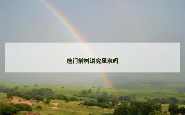 选门前树讲究风水吗