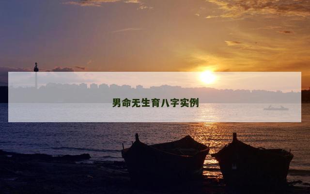 男命无生育八字实例
