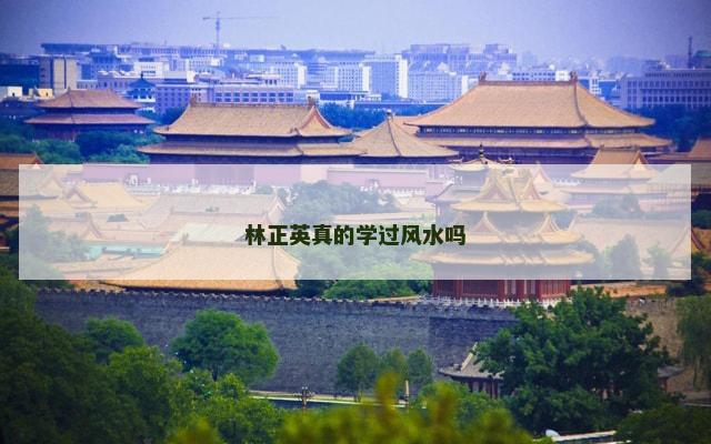 林正英真的学过风水吗