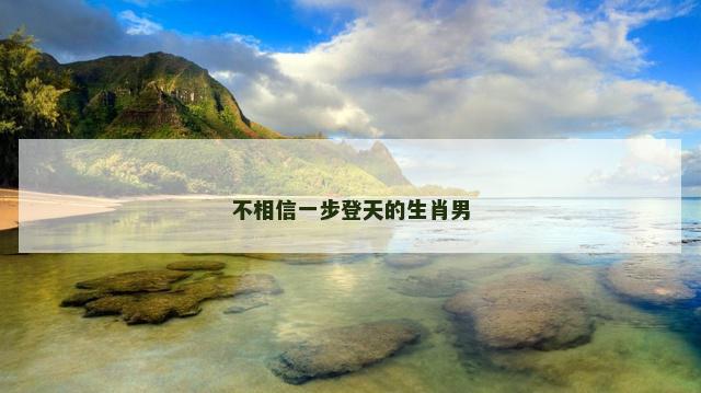 不相信一步登天的生肖男